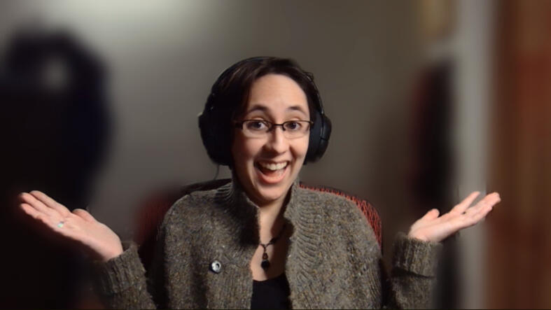 Webcam photo of a video call with Manic Pixie Life Coach.